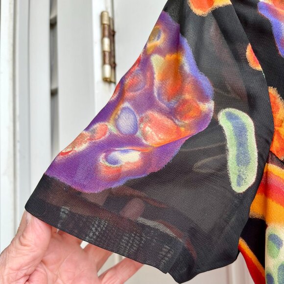 Carole Little Black Abstract Maxi Dress - Picture 4 of 9